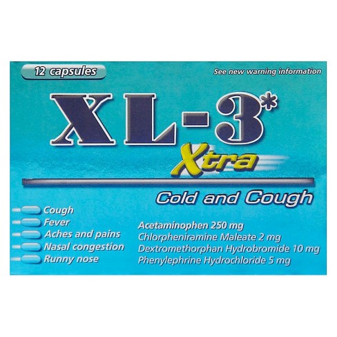  XL-3 Xtra Cold & Cough, Helps Relieve Cough and Cold