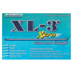 Midway XL-3 Xtra Cold and Cough Capsules - 12ct
