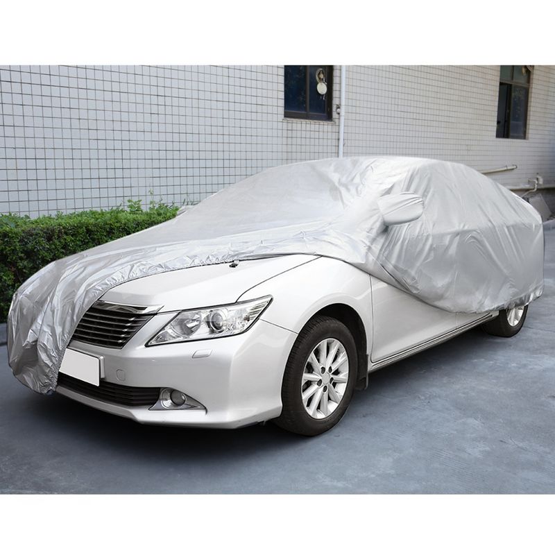 Unique Bargains Universal Sedan Car Cover Waterproof Outdoor Sun Rain Resistant Protection M, 3 of 4