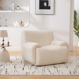 acxily 42" Wide Modern Upholstered Oversized Accent Chair, Boneless Single Sofa Chair, Chenille Armchair Comfy Reading Lounge Chair - 1 of 4