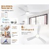 54 Inch Smart Ceiling Fans with Light 3 ABS Blades Bedroom Large Ceiling Fans with Quiet Reversible DC Motor APP & Remote Control Dimmable Led Light - 2 of 4