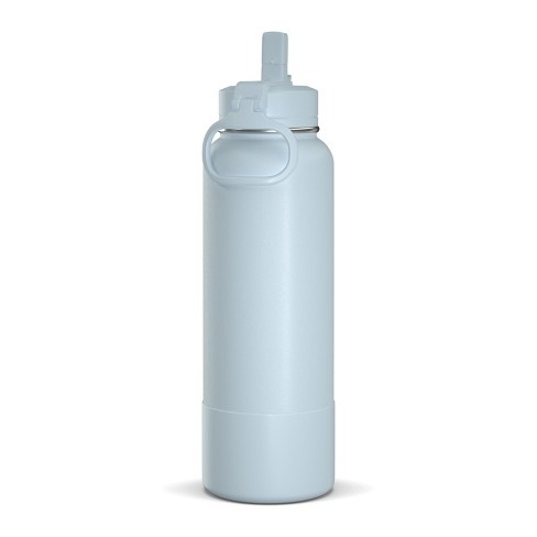 Hydrapeak 40oz Insulated Water Bottle With Straw Lid Matching Color Cap And  Rubber Boot Powder Blue : Target