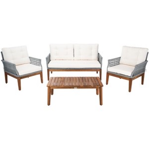 Winslo 4Pc Living Set - Indoor/Outdoor - PAT7075 - Safavieh - 1 of 4