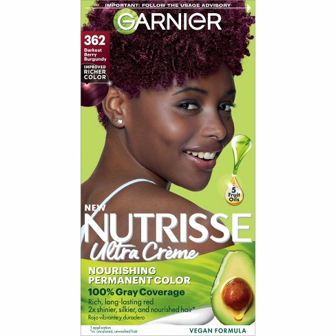 tæmme korruption champignon Garnier Nutrisse Nourishing Color Creme 362 Darkest Berry Burgundy : Target