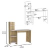 NicBex 47.2 Inch Home Office Desk with  4 Shelves for Study Room,Bedroom and Office - 3 of 4