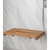 HomeRoots 30" Brown Wall Mount Teak Rectangular Shower Bench - 2 of 4