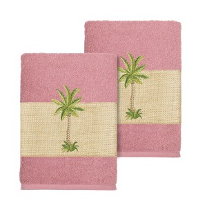 Linum Home Textiles 100% Turkish Cotton COLTON Embellished Towel Set - 1 of 2