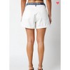 Women's Contrast Waistband Denim Shorts - OLIVACEOUS - 2 of 4