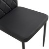 NicBex Set of 4 Modern PU Leather Dining Chairs, Silver Chrome Legs, Comfortable Upholstered Kitchen Side Chairs for Dining Table - 2 of 4