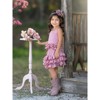 Rosewood Linen Ruffle Halter Top and Skirt Set Mia Belle Girls - 3 of 4