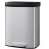 13 Gallon / 50 Liter Step-on Trash Can, Stainless Steel Kitchen Garbage Bin Featuring Soft-Close Plastic Lid and Liner Retainer Ring - 2 of 4