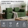 QingMoon Convertible Sleeper Sofa Bed, Corduroy Folding Mattress Couch, 3-Seat Floor Sofa with Pull Out Bed and Cylindrical Pillow for Living Room - 2 of 4
