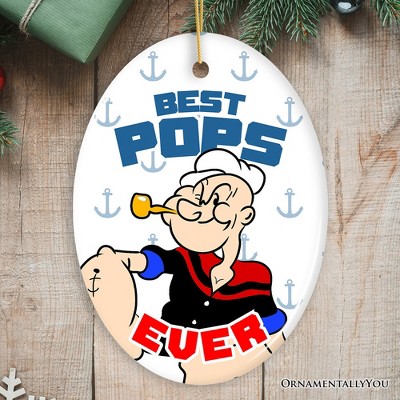 Best Pops Ever Ornament, Classic Popeye the Sailorman Dad Gift and Keepsake for Christmas | OrnamentallyYou