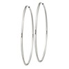 Black Bow Jewelry 2mm, Sterling Silver, Endless Hoop Earrings - 80mm (3 1/8 Inch) - 2 of 4