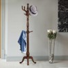Bekrvio Retro Creative Solid Ash Wood Freestanding Coat Rack with 8 Hooks,for Coats/Hats/Scarves (Living Room/Bedroom) - 2 of 4