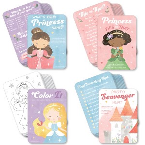 Big Dot of Happiness Princess Party Games Bundle Pack, Birthday Party Activities & Games for Girls, Princess Coloring Activity, 4 Games for 10 Guests - 1 of 4
