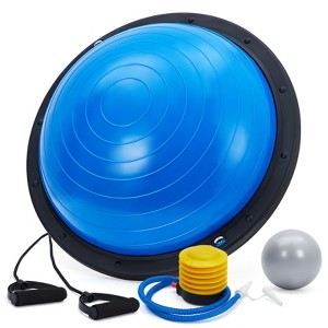 23-Inch Balance Ball, 1600 Lbs Inflatable Half Exercise Ball Balance Trainer with Nonslip Base, Half Yoga Ball Strength Training Equipment, Blue - 1 of 4