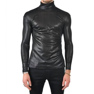 Men's Hotter Than Hell Metallic Turtleneck Sweater - BARABAS