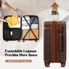 Lyngins 20/24/28 Inch 3PCs Hardside Luggage Sets with TSA Lock,Carry on Luggage,Front Opening Lightweight Expandable Suitcases for Trip - 2 of 4