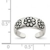 Black Bow Jewelry Floral Toe Ring in Antiqued, Sterling Silver - 2 of 4