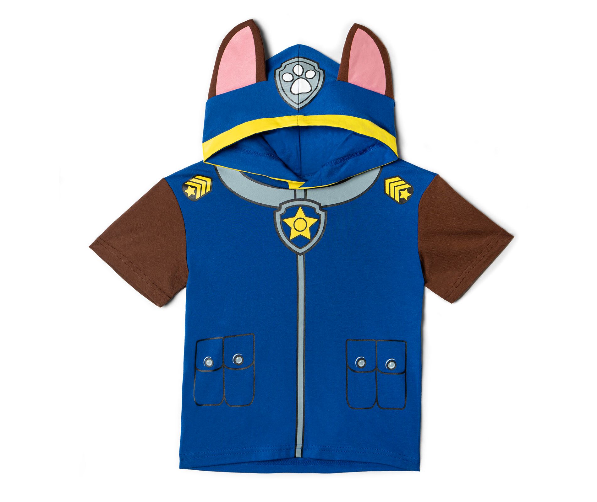 PAW Patrol Paw Chase Toddler Boys Hooded Matching Family Cosplay T-Shirt Dark Blue 4T