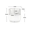 360° Swivel Barrel Accent Chair,Fluffy Velvet Upholstered Round Armchair for Living Room Bedroom Office-Baofuwish - 4 of 4