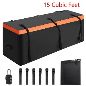 15 Cu.Ft. Hitch Bag Box Travel Cargo Luggage Carrier Waterproof Universal Fit With Lock - 1 of 4