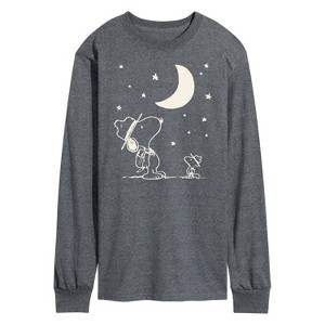 Men's - Peanuts - Star Gazing Long Sleeve Graphic T-Shirt - 1 of 4
