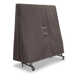 Classic Accessories Ravenna Water-Resistant Ping Pong Table Cover, Dark Taupe: Durable Polyester, Zipper & Cinch-Cord Closure - 1 of 4