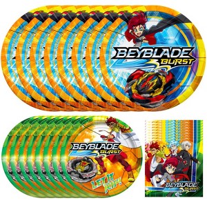 Treasures Gifted BEYBLADE Birthday Party Supplies Tableware Starter Set for 24 Guests - 1 of 1
