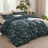 3 Pieces Reversible Striped Duvet Cover Set with Zipper Closure Bedding Set with 8 Corner Ties - 2 of 4