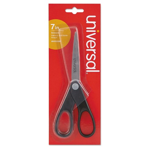 Staples 8 inch Pointed Tip Stainless Steel Scissors Straight Handle Right & Left Handed 6/Carton, Black