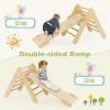 Costzon Climbing Toys for Toddlers, 5-in-1 Foldable Montessori Arch Climber with Slide Ramp, Multi-Combo Wooden Triangle Play Gym Set - 3 of 4