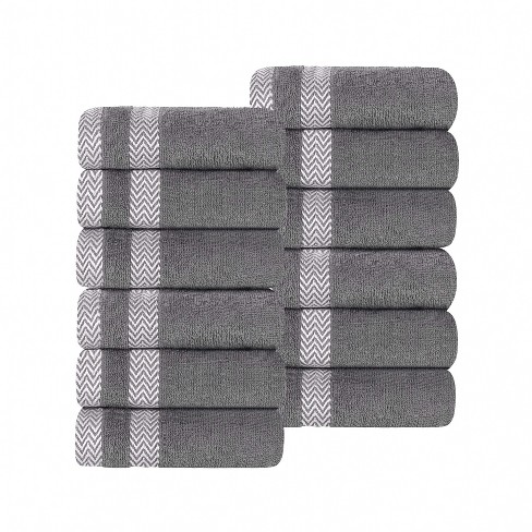 Zero Twist Cotton Medium Weight Face Towel Washcloth Set Of 12, White -  Blue Nile Mills : Target
