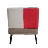 PAGED Modern Wood Accent Chair, Patchwork Arm Chair with Back, Reading Chair for Living Room, Bedroom - 4 of 4
