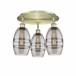 Vaz - 3 Light Flush Mount In Industrial Style-9.13 Inches Tall and 17.63 Inches Wide - 1 of 1