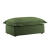 PAGED Corduroy Fabric Ottoman, Modern Wooden Sectional Sofa Footstool Module with Thickened Seat Cushion, Shoe Bench for Living Room, Bedroom - 2 of 4