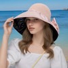 Anna-Kaci Women's Foldable Packable Sun Hats with Bow Bag - 3 of 4