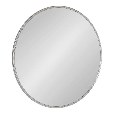 30" Caskill Round Wall Mirror Silver - Kate & Laurel All Things Decor