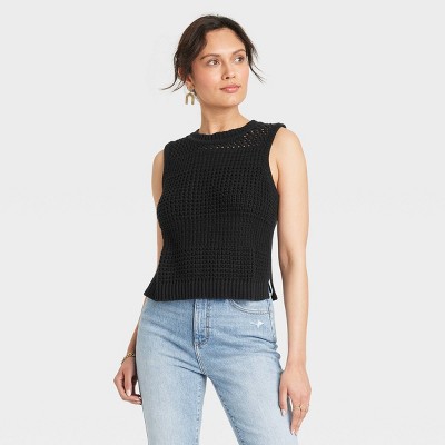Women's Openwork Sweater Tank Top - Universal Thread™