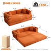 78.7" w Oversized Chaise Lounge Chair Indoor, Oversized Corduroy Upholstered Boneless Sofa Bed - 2 of 4