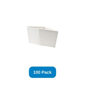 ecotainer Sleeve for 10-20 oz Hot Cup Printed White Paper Compostable - Pack of 100 - 1 of 2