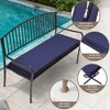 Pellebant Patio Bench Cushion with Ties Water Resistant Fabric Durable Thicken Memory Foam for Loveseat Couch Porch Swing - 4 of 4
