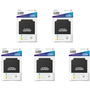 Ultimate Guard 5 Packs Ultimate Guard Black Card Dividers (10) Standard Size Value Bundle! - 1 of 4