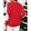 Coolmee Women's Christmas Tree Sweater Casual Long Sleeve Knitted Pullover Sweaters Crewneck Loose Jumper Tops - 4 of 4