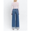 Women's High Rise Cuffed Panel Baggy Wide Jeans - VERVET BY FLYING MONKEY - 3 of 4