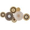 Olivia & May 24"X44" Dried Plant Plate Handmade Woven Home Wall Decor with Intricate Patterns Gold - 3 of 4