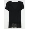 bar III Womens Lace Hem Embellished T-Shirt - 2 of 2
