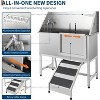 Professional Stainless Steel Pet Dog Bathing Station With Stairs - 4 of 4