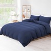 PiccoCasa Washed Brushed Microfiber Soft Duvet Cover Set 3 Pieces including 2 Pillow Cases - 3 of 4